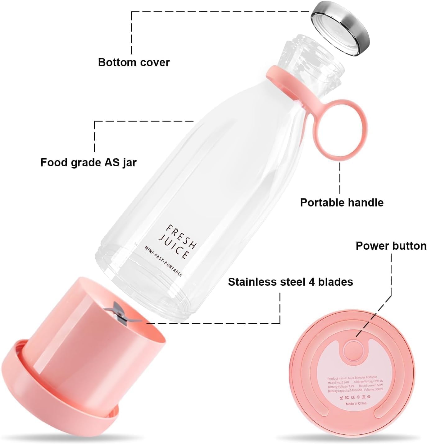 Portable Mini Electric Juicer